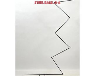 Lot 855 GEORGE D AMATO Modernist Abstract Zig Zag Sculpture. Welded metal rods on Industrial Steel Base. D A
