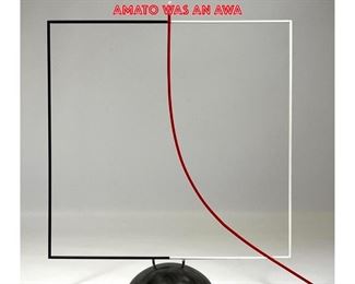 Lot 856 GEORGE D AMATO Modernist Abstract Sculpture. Minimalist form on Domed Steel Base. D AMATO was an awa