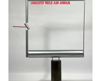 Lot 858 GEORGE D AMATO Modernist Abstract Sculpture. Balancing Act. Steel Column Base. D AMATO was an awar