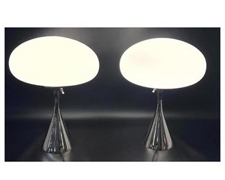 Lot 859 Stemlite Mushroom Lamps. Designline with high polish Finish.