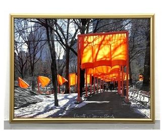 Lot 866 Signed Christo and JeanneClaude Poster. The gates