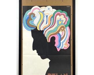 Lot 872 Bob Dylan poster by Milton Glaser.