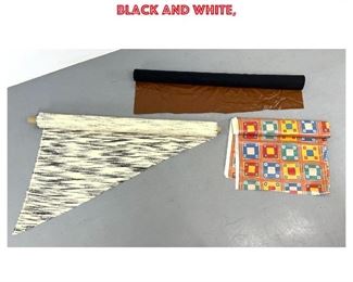 Lot 926 3 Bolts Mid Century Modern Fabric. Marimekko Oy Suomi Finland Kristina Isola 1994, Black and white, 