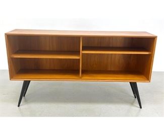 Lot 972 ALEX MATHEWS Low Bookcase Entertainment Cabinet On Angled Legs.