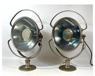 Lot 976 Pr CASTLE LIGHTS Industrial Spotlights. 