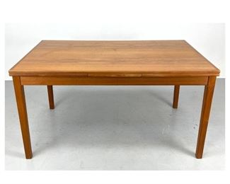 Lot 1013 Danish Modern Teak Refractory Dining Table. 