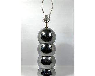 Lot 1030 Sonneman Style Chrome stacked ball lamp