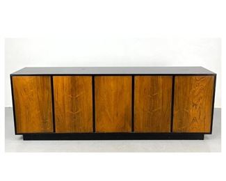 Lot 1046 Milo Baughman Style Rosewood Front and Ebonized Credenza