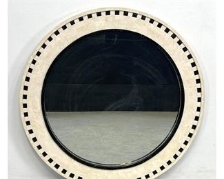 Lot 1047 Maitland Smith Style Tessellated white and black mirror