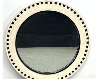 Lot 1051 Maitland Smith Style Tessellated white and black mirror