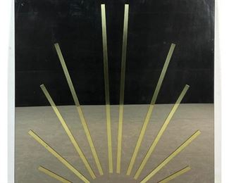 Lot 1089 Signed Rougier Wall Art Mirror. Post Modern. 