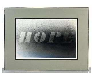 Lot 1093 Edward Ruscha Offset lithograph HOPE. signed and dates.