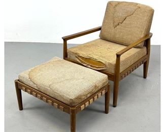 Lot 1112 Tommi Parzinger for Charak Modern Lounge Chair and Ottoman. 