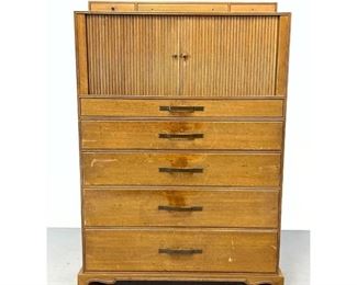 Lot 1113 Tommi Parzinger for Charak Modern Tall Chest Dresser. 