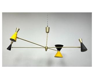 Lot 1118 Stilnovo Style Chandelier Pendant Lamp. 