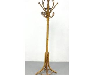 Lot 1128 Vintage French rattan coat rack. 