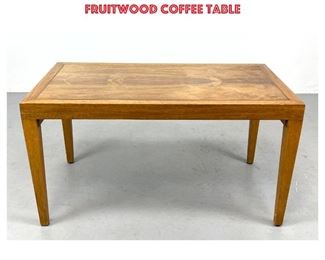 Lot 1152 Modernist Wood Coffee Table. Tapered Legs. Mid Century Modern Rosewood and Fruitwood Coffee Table