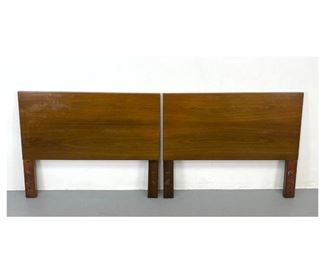 Lot 1161 Pr GEORGE NELSON for HERMAN MILLER Twin Headboards. American Modern Walnut. Foil Label
