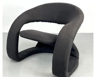 Lot 1164 Jaymar Modern Cantilever style Tongue Lounge Chair. Not marked. 