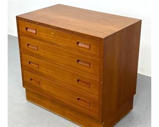 Lot 1204 Poul Hundevad Small Teak Chest of Drawers. Marked. 