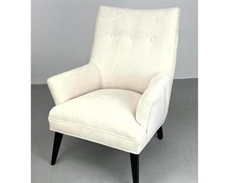 Lot 1221 MID CENTURY MODERN Italian Style Chair. ebonized legs. 