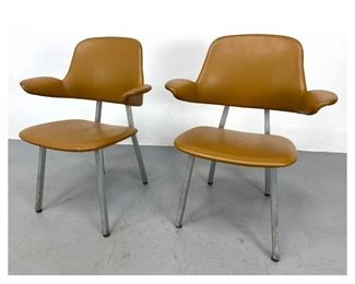 Lot 1257 Pair Shaw Walker Gull Wing Chairs