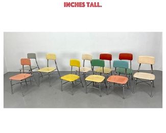 Lot 1291 10 Heywood Wakefield HEYWOODITE children s chairs. 7 are 25.5 inch tall. 3 are 27 inches tall. 