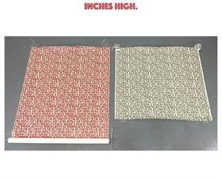 Lot 1297 2pcs Alexander Girard Alphabet Rolls of Vinyl Wall Paper. . Shorter pieces measures 50 inches high. 