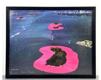 Lot 1301 Christo and JeanneClaude signed Print. Surrounded islands