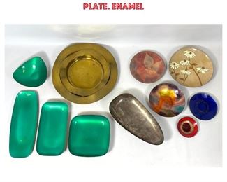 Lot 1317 Collection Metals and Enamel Collection Modern Design Lot. Metalware Brass and Silver Plate. Enamel