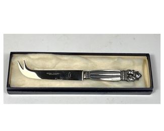 Lot 1332 Georg Jensen cheese knife sterling handle marked 925 and Georg Jensen stamp