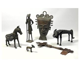 Lot 1351 Ethnic Metalware. Benin African Sculptures.