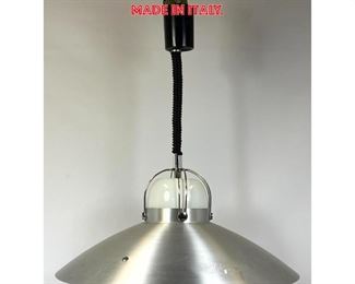 Lot 1390 ROLLY 1973 Italian Industrial Shade Pendant Lamp. Glass elements. Marked BREVETTATO Made in Italy. 