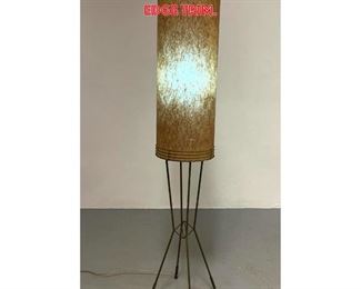 Lot 1401 Mid Century Modern Floor Lamp. Wire Armature. Vellum Cylindrical Shade has wrapped edge trim.