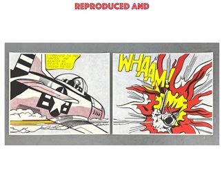Lot 1409 Pr Roy Lichtenstein Two Part Whaam Prints. Published by the Tate Gallery, London. Reproduced and 