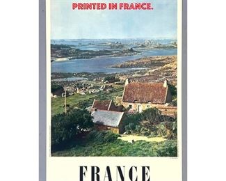 Lot 1418 BRETAGNE, FRANCE Travel Advertising Poster. Photographic Image of Ile de Brehat. Printed in France. 