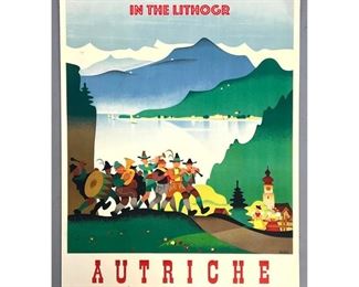 Lot 1446 AUTRICHE AUSTRIA Travel Advertising Poster. Vacation of Your Dreams. Signed KOSEL in the Lithogr