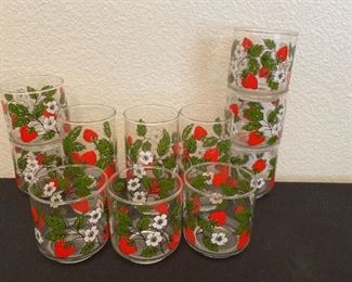 Vintage Strawberry Glassware