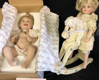 Cute As A Button Doll On Horse