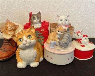 The San Francisco Music Box Company Cat Music Boxes