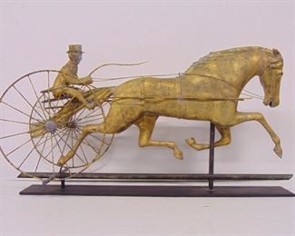 Zinc copper weathervane, partial gilt