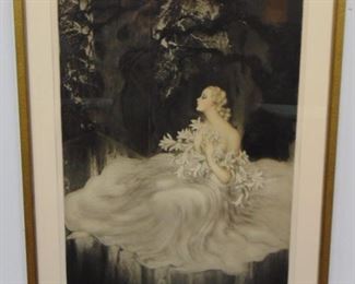 Louis Icart Etching, Les Lys