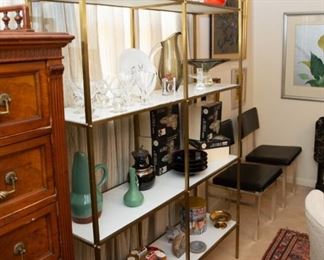 Paul Mccobb travertine Grass Etegere