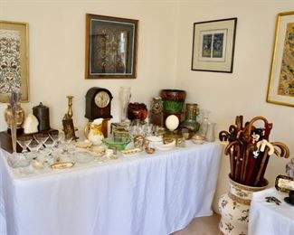 Artwork, Canes, Clocks