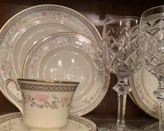 Minton dishes, Waterford Crystal
