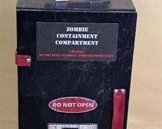 Zombie Containment Cabinet And Plaque