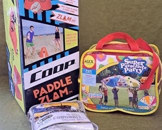 Coop Paddle Zlam Pickleball Game, 10 Man Flag Football, Super Parachute Party Game