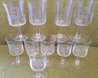 Set Of 10 Vintage Morris Cerullo World Evangelism Wine Glasses