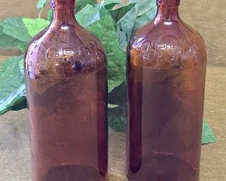 Two Vintage 160z Clorox Bottles