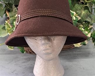 100 Percent Wool Cloche Hat One Size